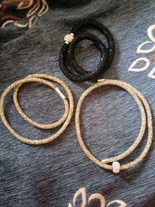 3 combo piece Sparkling Mesh Necklace