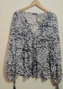 Multi Stylish Leopard Print Top For 46 Bust