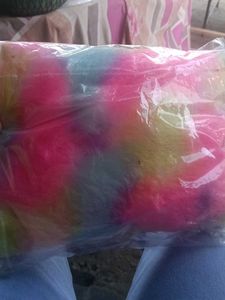 Multicolor Heart Shape Soft Plush Cushion