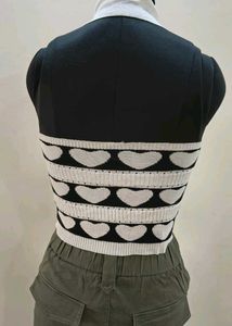 Cute Heart Knit Cardigan