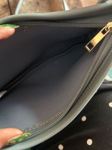 Chic Blue Crossbody Bag with Heart Scarf
