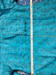 Turquoise Embroidery Mens Kurta