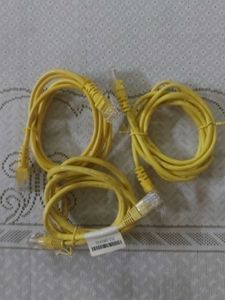 Yellow Ethernet Network Cable (Lot of 3)