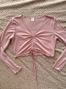🩷🩷 Pink Ruched Long Sleeve Top
