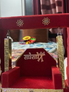 Beautiful Red &amp; Gold Hindu Deity Swing