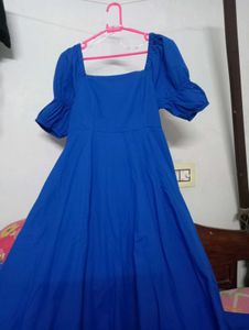 Virgio Open Back Blue Dress