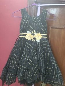 Sparkly Black & Gold Party Dress