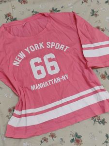 Pink "New York Sport 66" T-Shirt