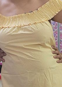 Cute Yellow Striped Top