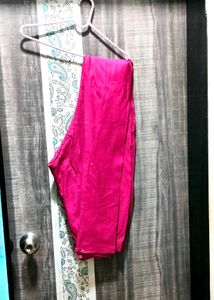 Vibrant Pink Cotton Churidar