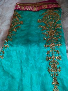 Elegant Embroidered Saree