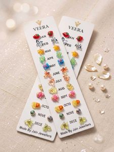 Cute Monthly Theme Earrings Set