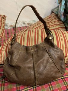 vintage  Brown pure Leather Hobo Bag