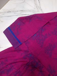 Purple Floral A-line Cut Kurti Attire