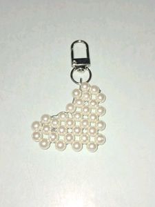Pearl Heart Keychain