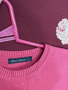 Chic Pink Crewneck Sweater( FREE DELIVERY )