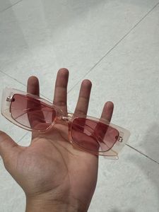 Stylish Pink Tinted Rectangular Sunglasses