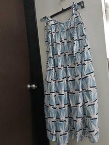 Cotton Graphic Print Summer Dress