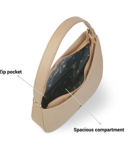 mochi Stylish Beige Hobo Bag