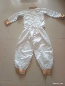 Elegant White & Gold Kurta Set