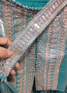 Stunning Teal Lehenga Choli (top n sharara)