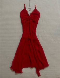 Stunning Red Mini Beaded Dress