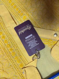 Vibrant Yellow lucknowi  Kurta