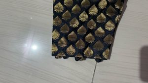 Black &amp; Gold Brocade Blouse