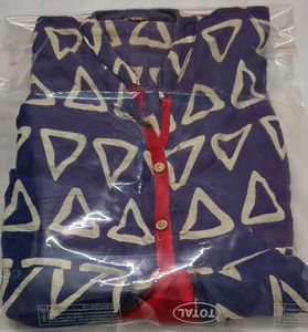 Stylish Blue &amp; Red Geometric Print Kurti