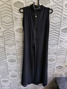 Elegant Black Sleeveless Long Kurta