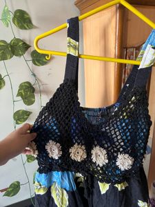 Chic Floral Crochet Dress