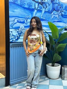 Stylish Floral Print Tube Top