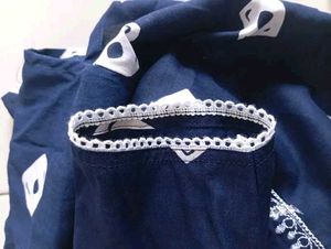 Navy Blue Kuria with Elephant Print🥰