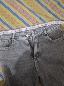 Grey Wide Leg Jeans