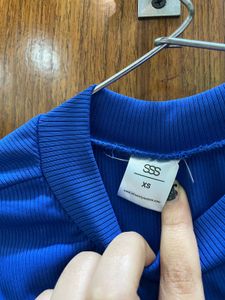 Vibrant Blue Bell Sleeve Top