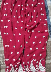 Red Embroidered Salwar Kameez
