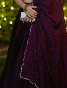 Elegant Plum Lehenga Choli Set