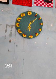 Handmade Sunflower Wall Clock
