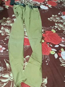 Men's/ women Khaki Chinos with Belt