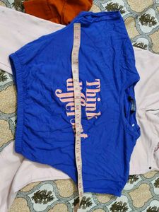 Pink Trousers and Blue Graphic Top
