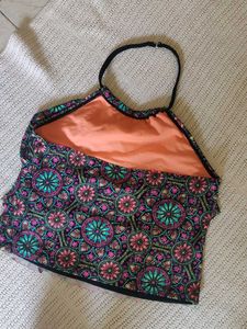 Tiered Boho Mandala Print Bikini Top