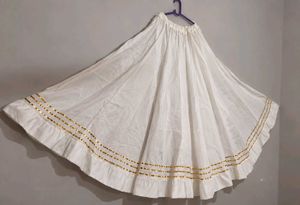 18 meter flair White Chaniya for navratri