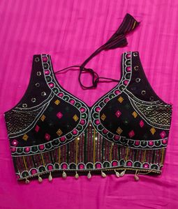 Embellished Black Ethnic Blouse