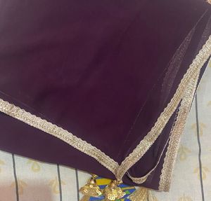 Embroidered Purple Kurta Set with Dupatta