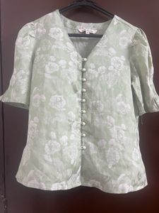 Floral Button-Down Blouse