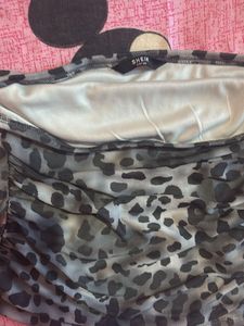 Leopard Print Strapless Top