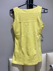 AND Yellow Square Neck Tank Top