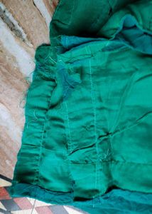 Elegant Teal Saree with Floral Embroidery