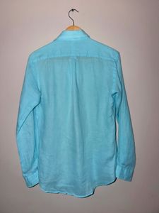 Ralph Lauren Sky Blue 100% Linen Shirt