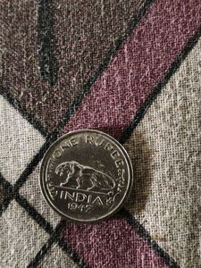 1947 Rupees 1 indian coin